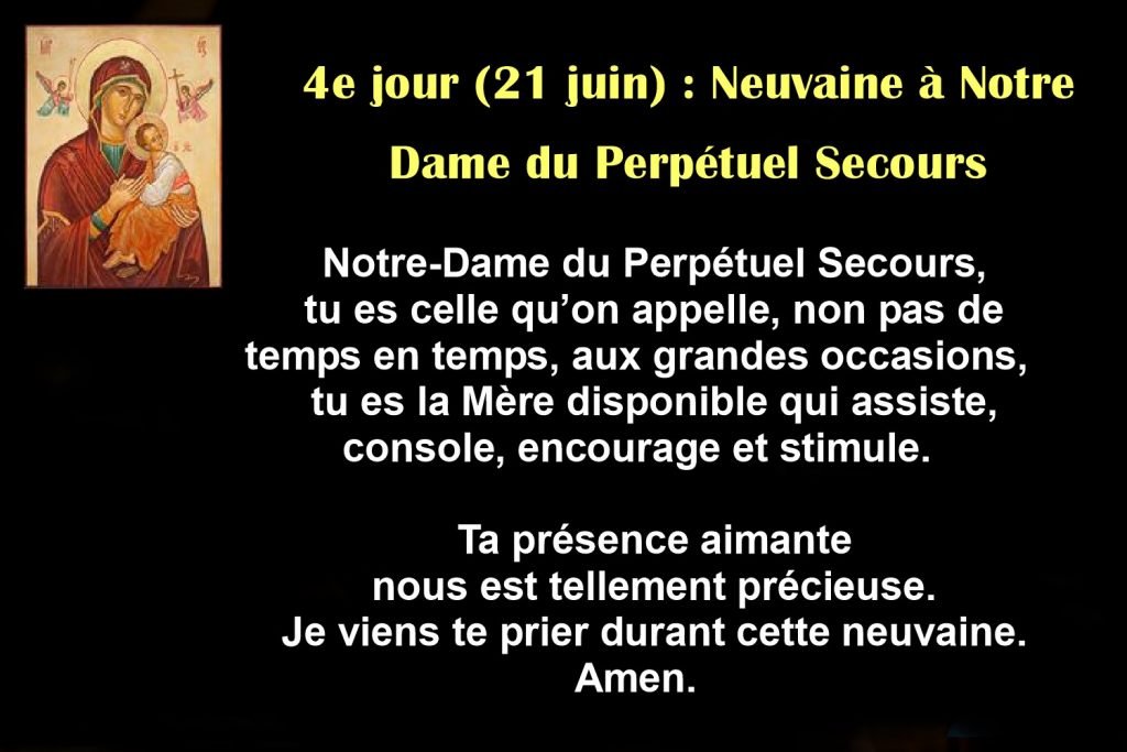 Jour 4 Neuvaine à Notre Dame du Perpétuel Secours Unité